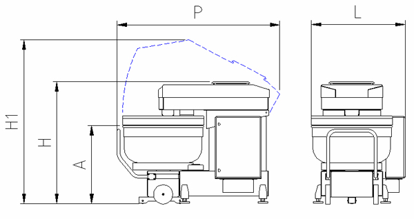 Промышленный спиральный тестомес с подкатной дежой PRO E - MIXER SRL (Италия)